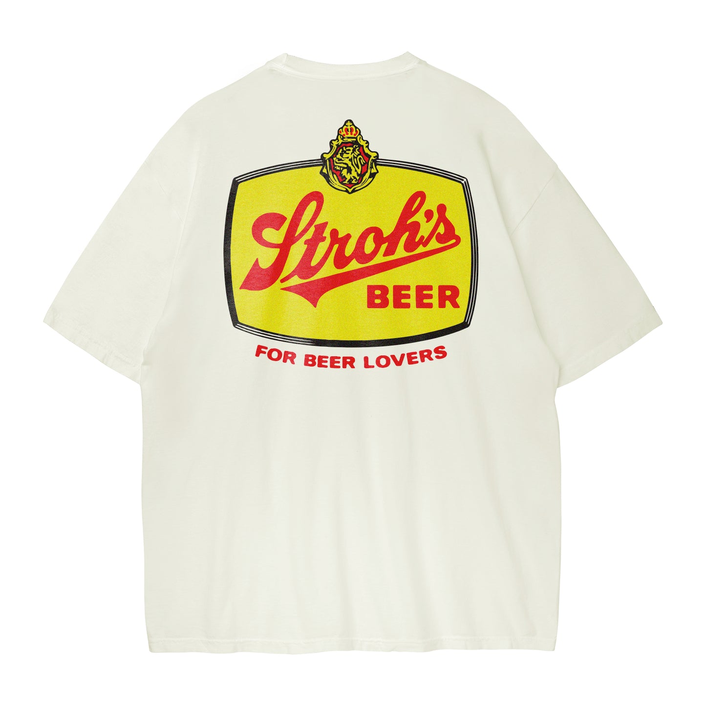 Ivory shirt with Stroh's logo