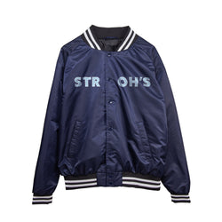 Dark blue Stroh's Varsity Jacket